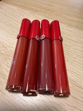Giorgio Armani Four-Piece Red Liquid Lipstick Set